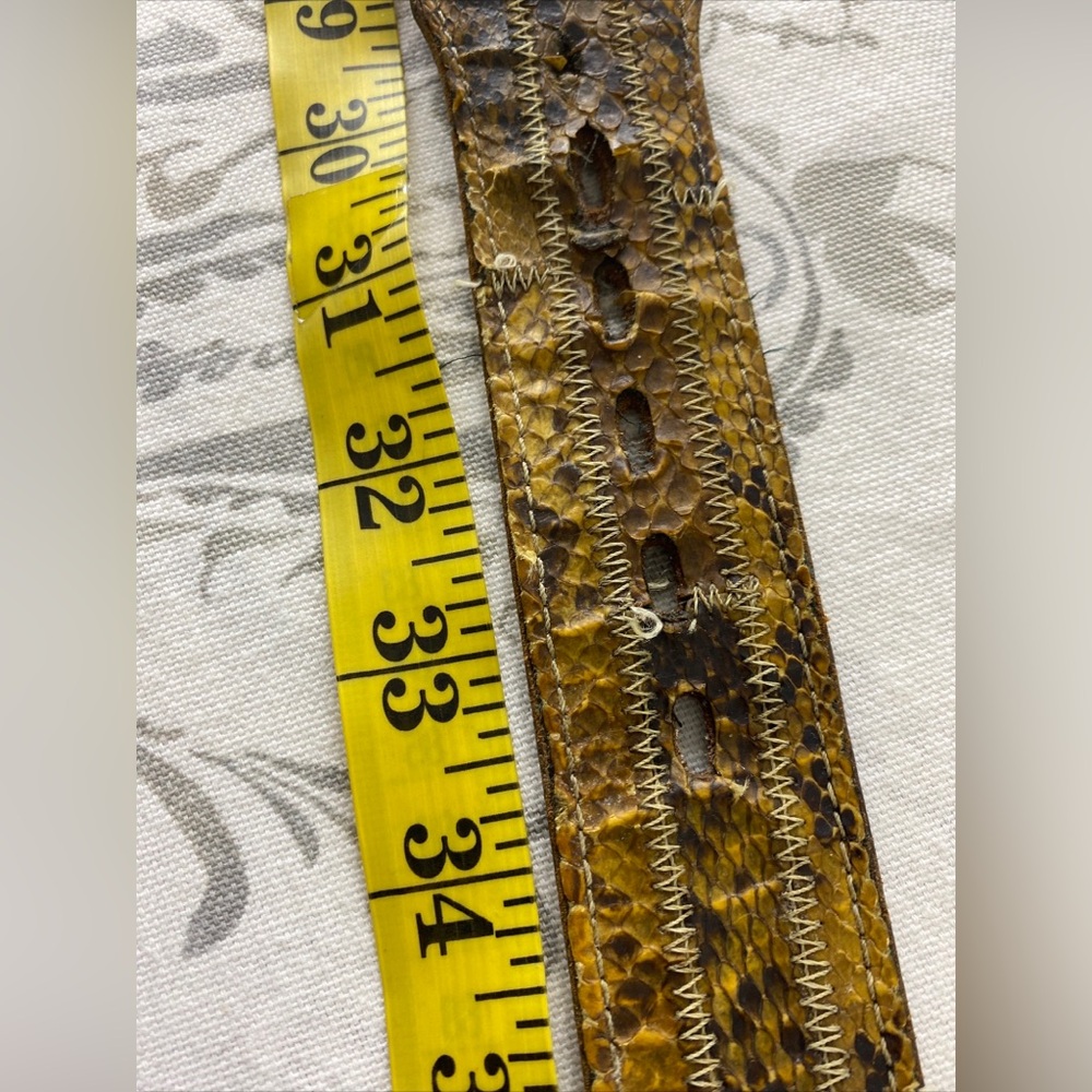 Vintage Python 70s Patchwork Belt Hippie Boho Sty… - image 8